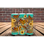 TURQUOISE and BUTTERFLIES TUMBLER